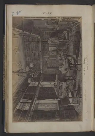 View of the library of the late Mr John Forster, by John Watkins, 1850