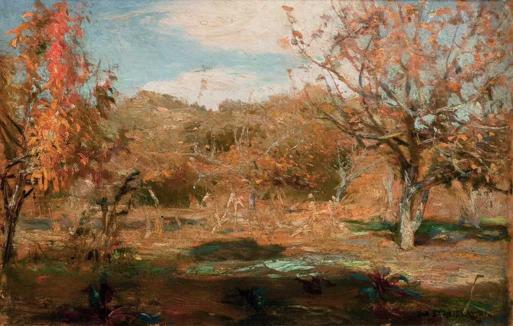 Orchard, by Jan Stanisławski, oil, 1900