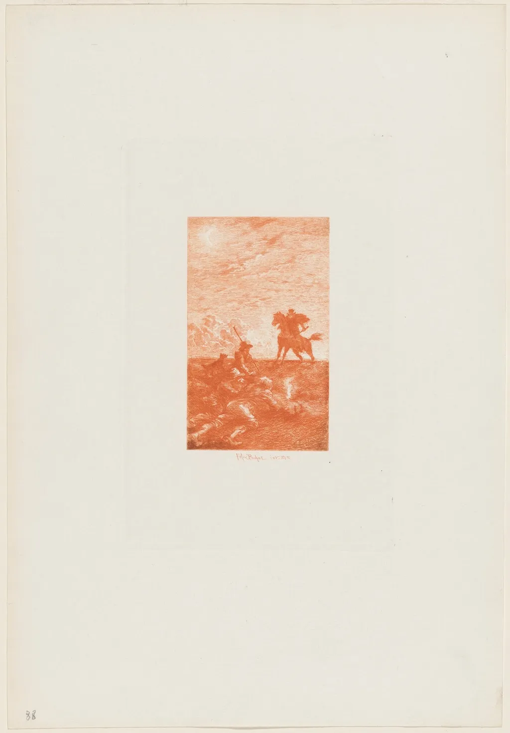 Thomas Le Hardouaye, by Félix-Hilaire Buhot, ink, 1873