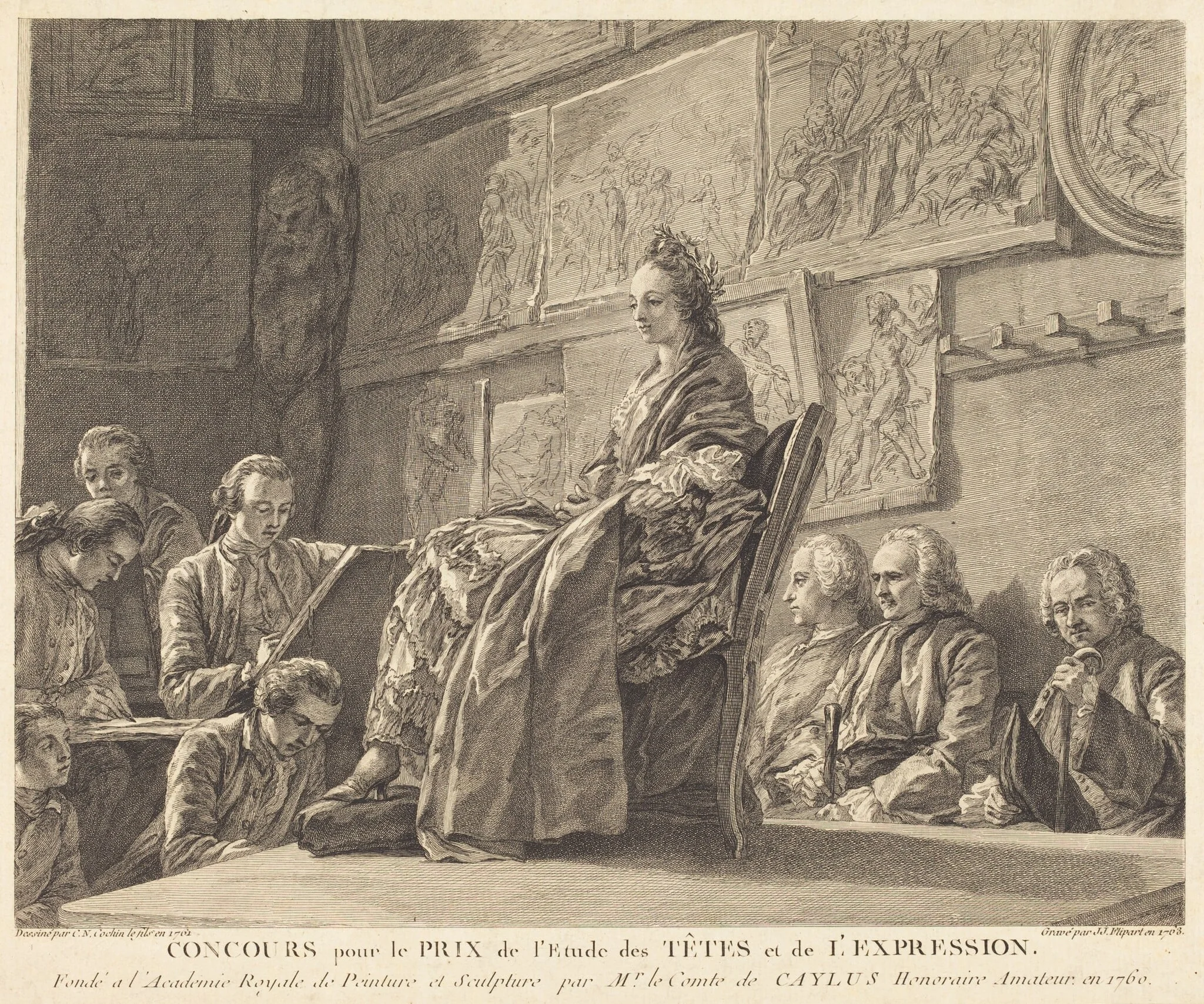 Concours pour le Prix de l'Etude des Têtes et de l'Expression (Contest for the Prize for the Study of Heads and Expression), detail