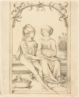 The Lovers, by Israhel van Meckenem, ink, 1490