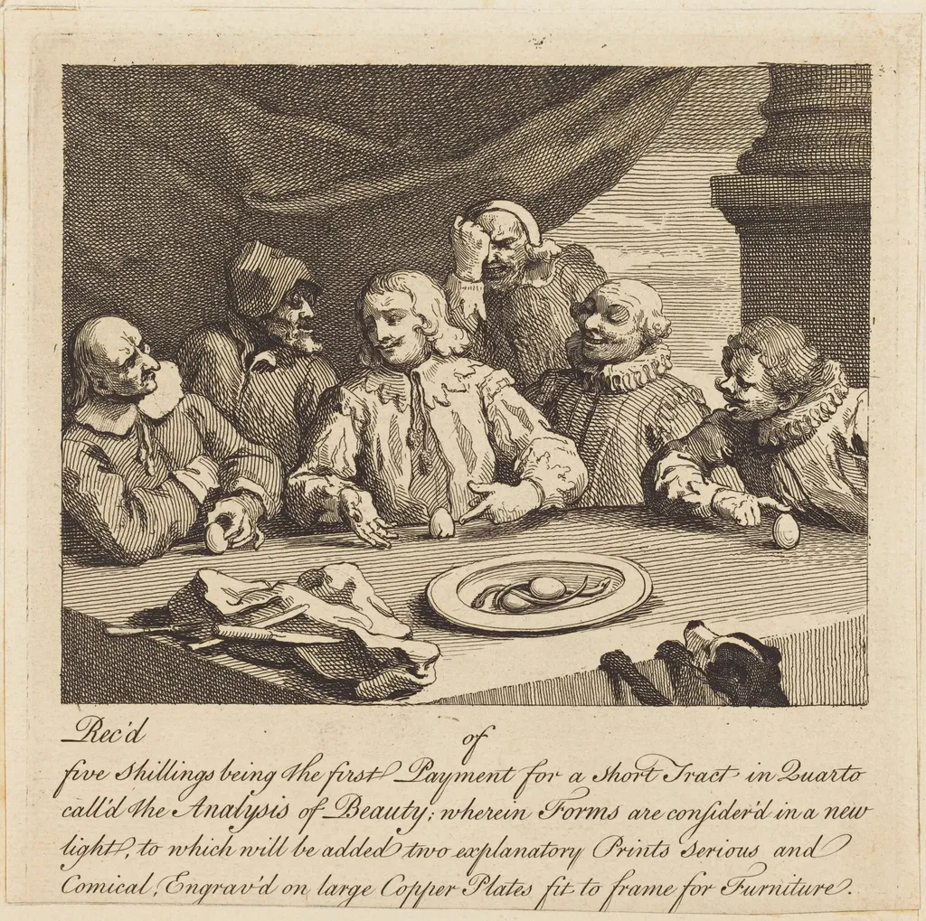 Columbus Breaking the Egg, by William Hogarth, ink, 1752