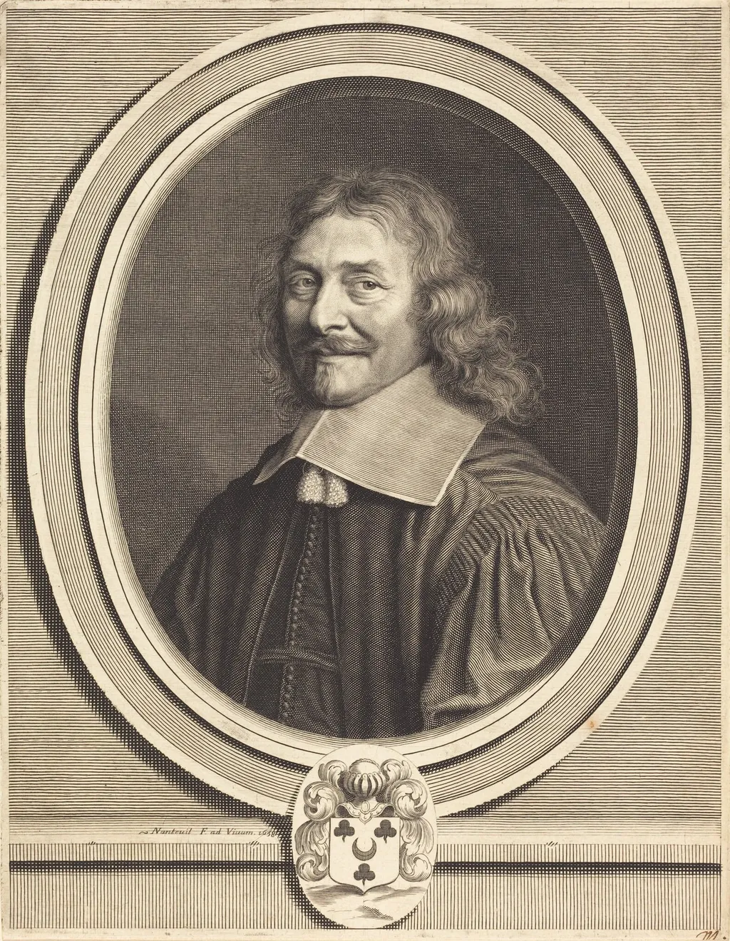 Simon Dreux d'Aubray, by Robert Nanteuil, ink, 1658