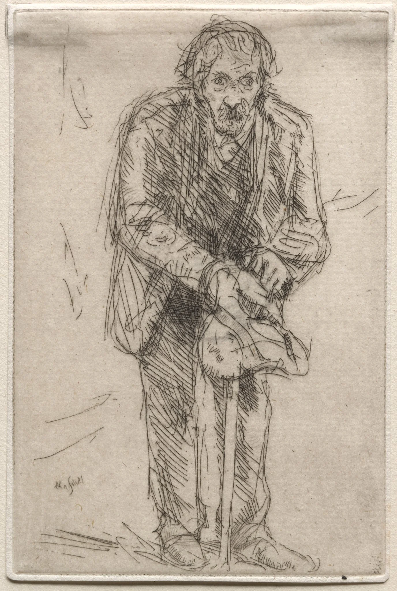 Paris: The Old Lunatic, detail