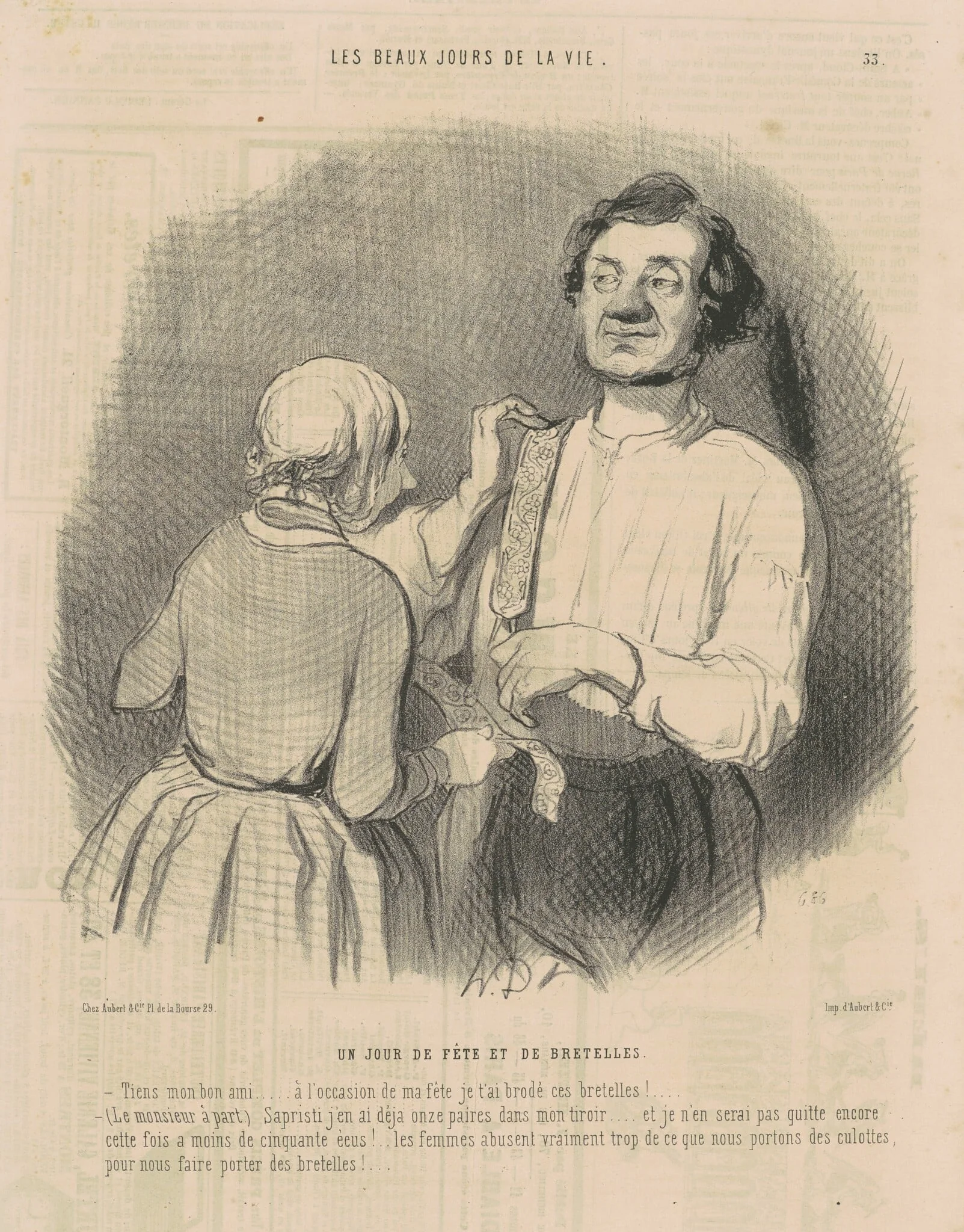 Un jour de fête et de bretelles, detail