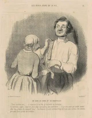 Un jour de fête et de bretelles, by Honoré Daumier, ink, 1844