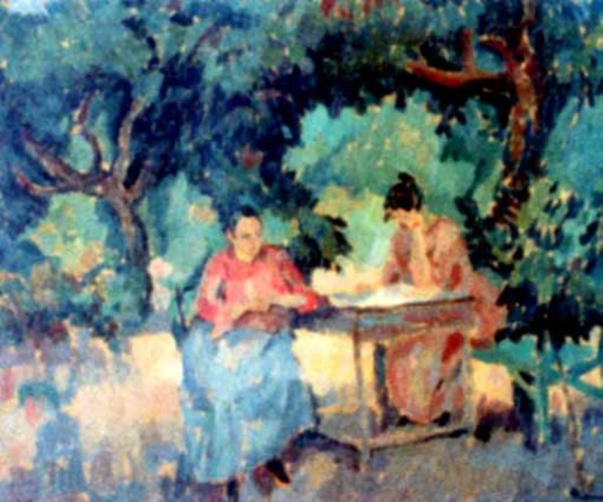 În grădină, detail