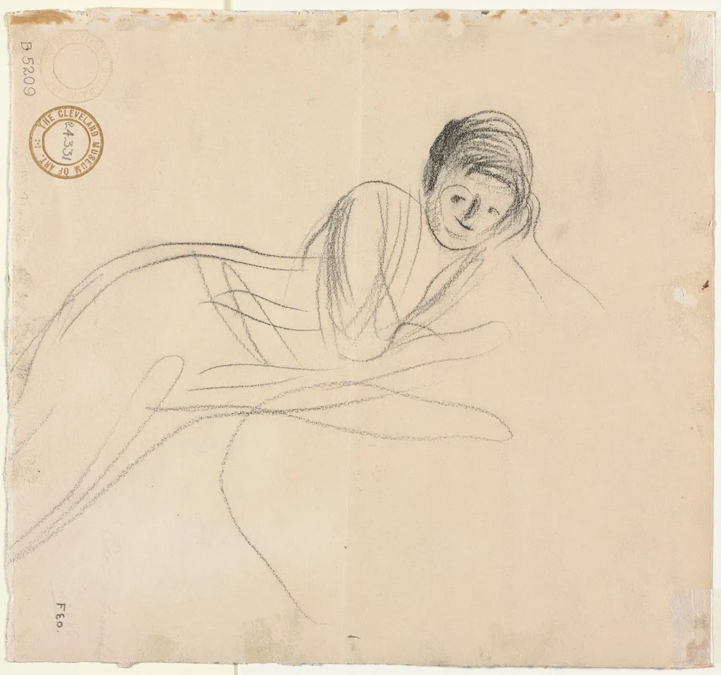 Reclining Woman (verso), by Jean-Louis Forain, 1915