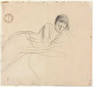 Reclining Woman (verso), by Jean-Louis Forain, 1915