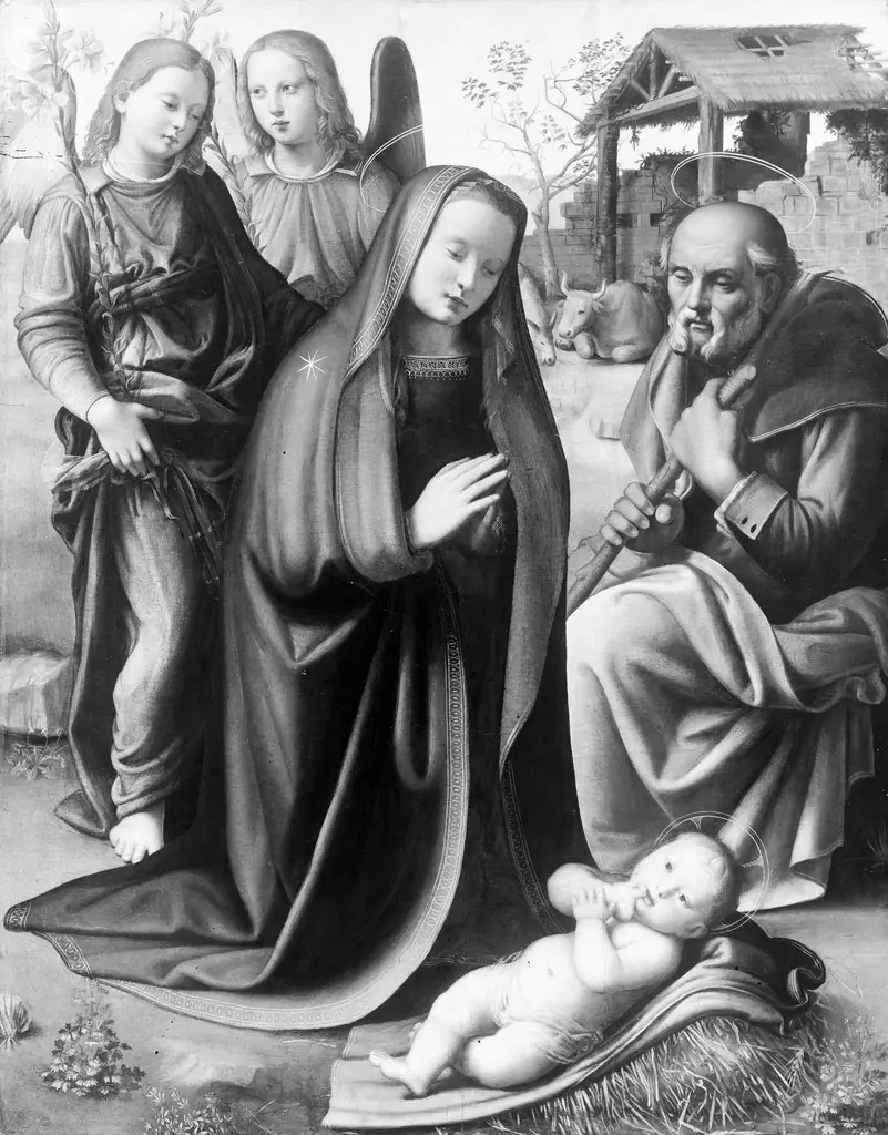 Adoration of the Child, by Ridolfo del Ghirlandaio, paint, 1507