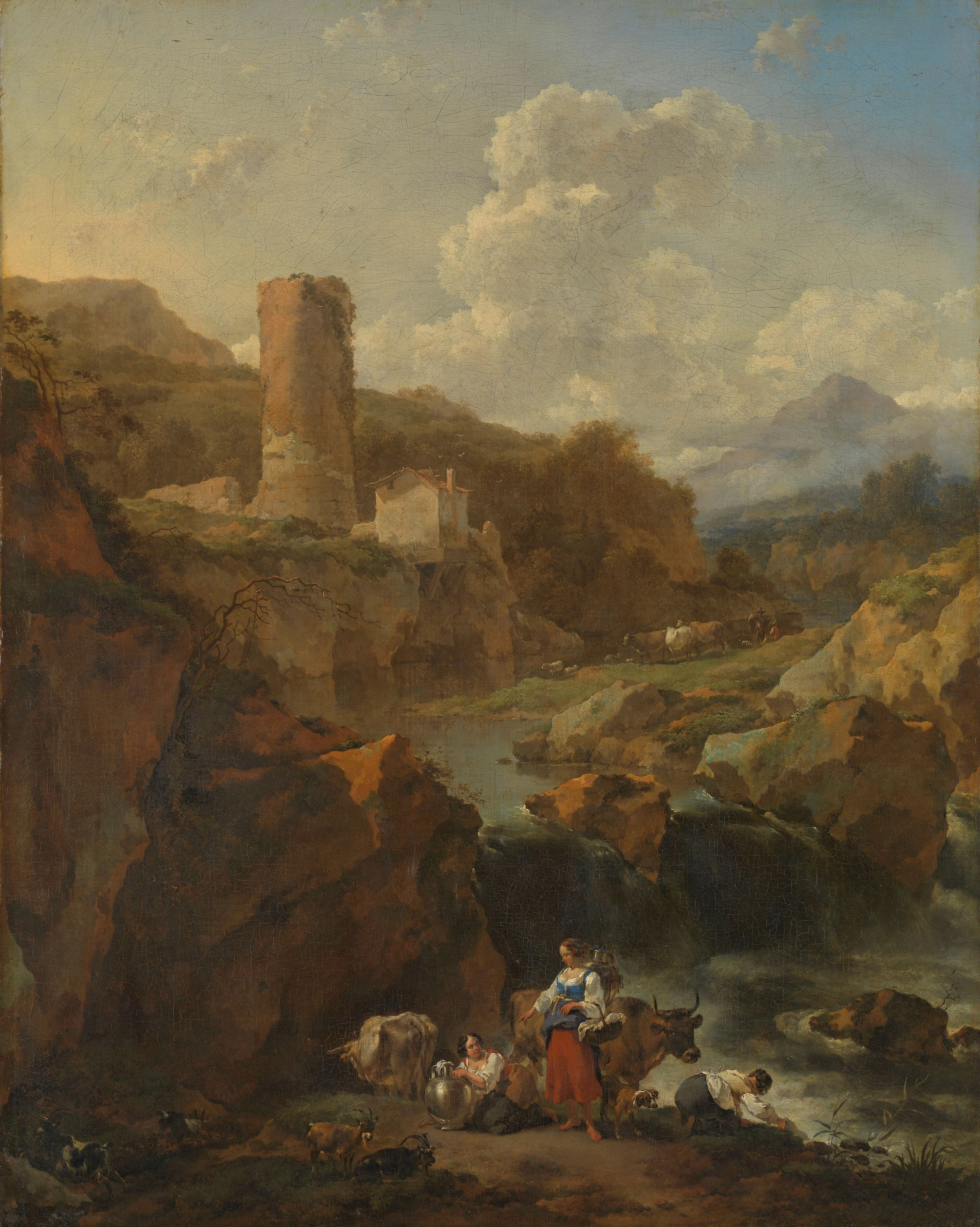 Italian landscape, detail