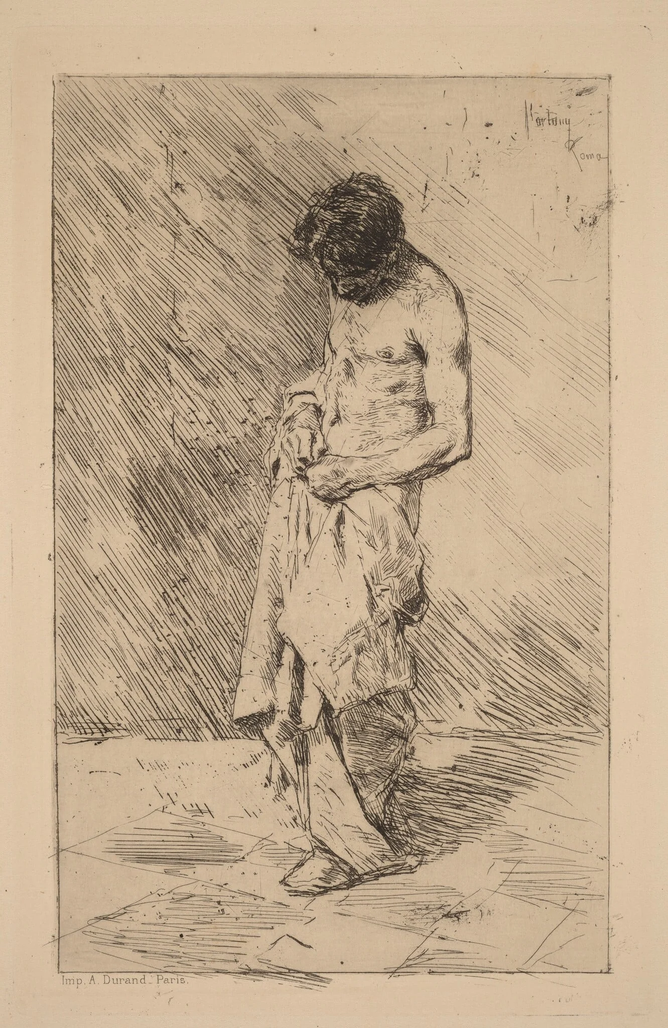 Un Pouilleux (Flea Seeker), detail