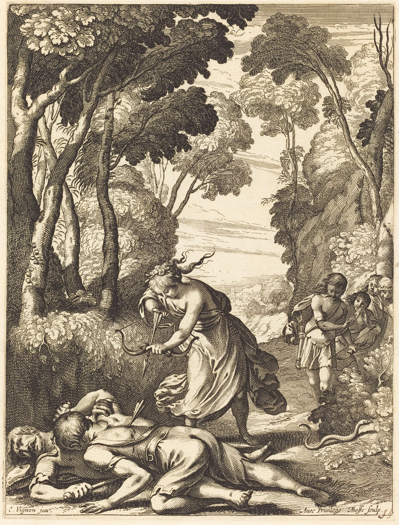 Illustration to Jean Desmarets' "L'Ariane", detail