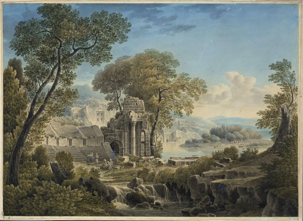 Theatre of Myra, now Demre, in Lycia, by Louis-François Cassas, watercolor, 1808