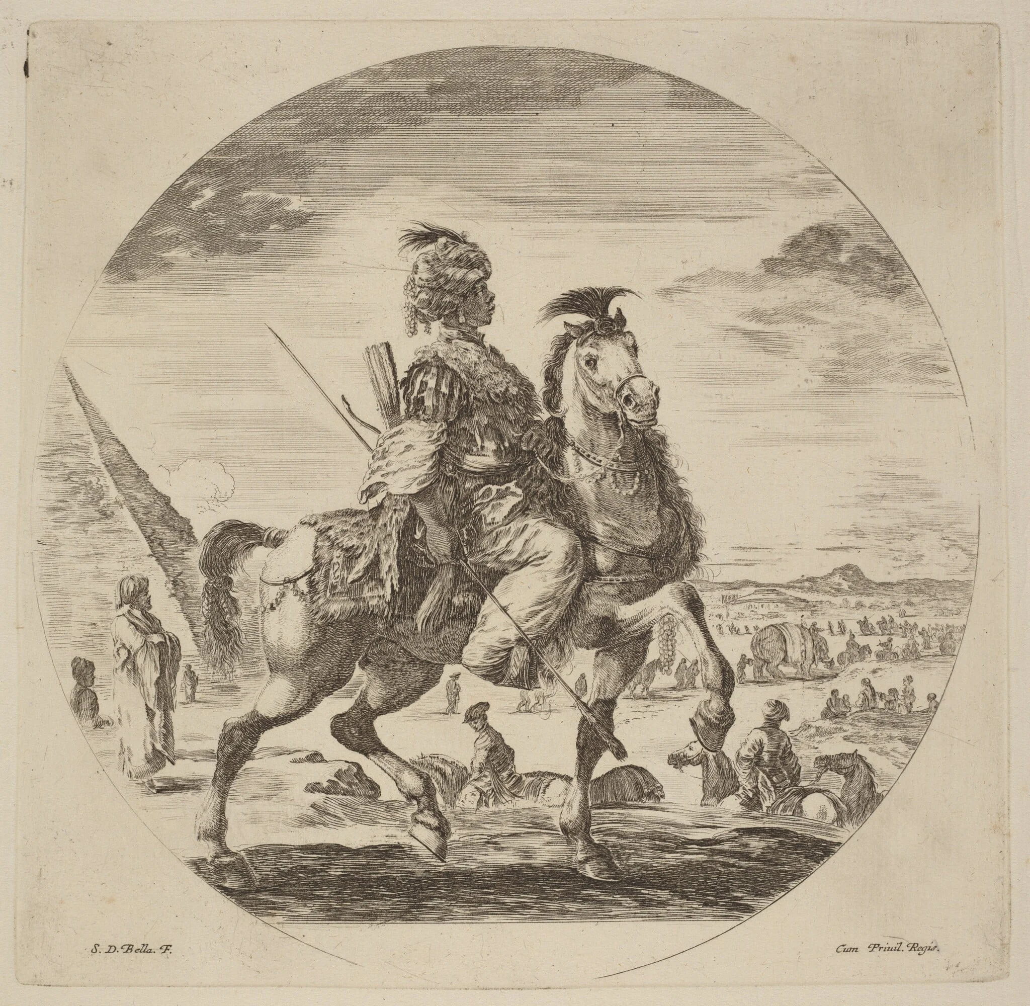 A Black Horseman, detail