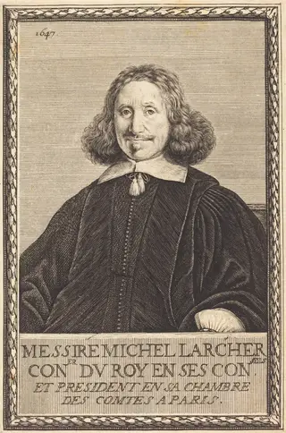 Michel Larcher, by Abraham Bosse, ink, 1647