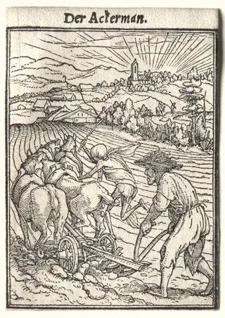 Dance of Death:  The Ploughman, by Hans Holbein the Younger, 1526