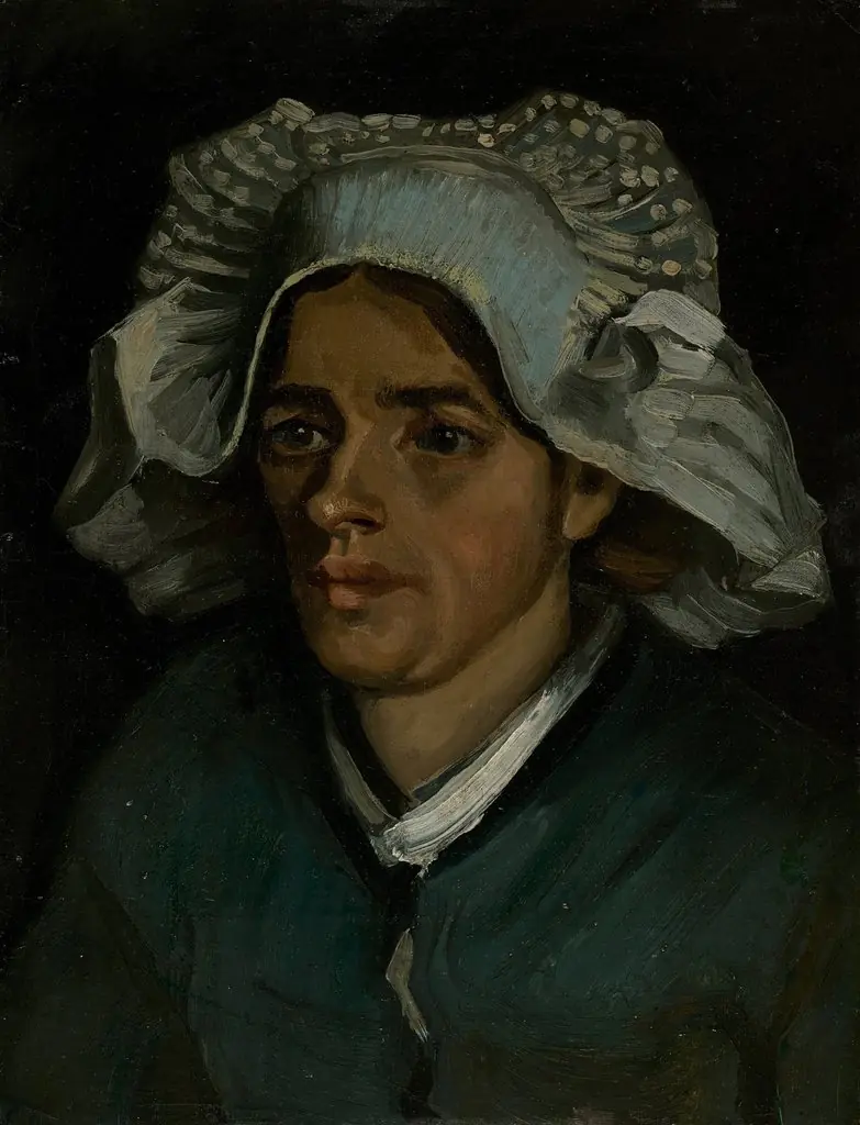 Head of a Peasant Woman, by Vincent van Gogh, oil, 1885