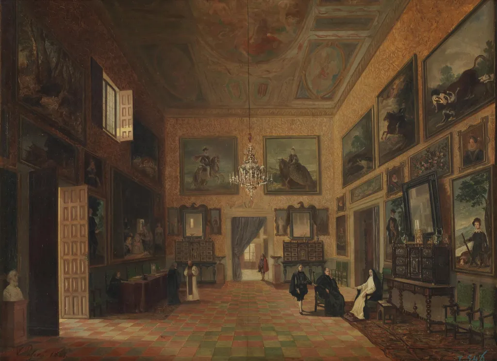 The chamber of Philip IV in the Buen Retiro Royal Palace, by Vicente Poleró y Toledo, oil, 1891