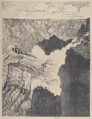 Road to the White City, No.I, by Joseph Pennell, ink, 1912