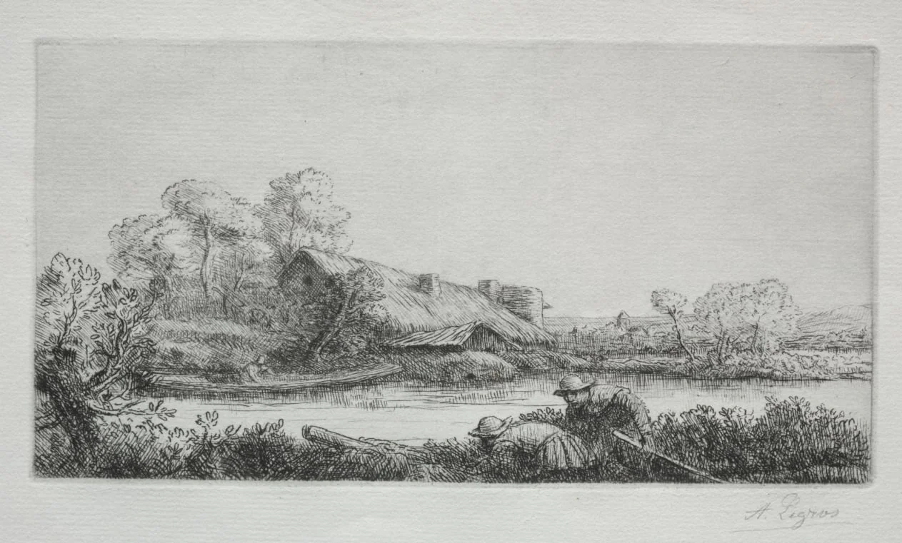 The Farm on the River (La Ferme Sur La Rivière: Effet Du Soir), detail