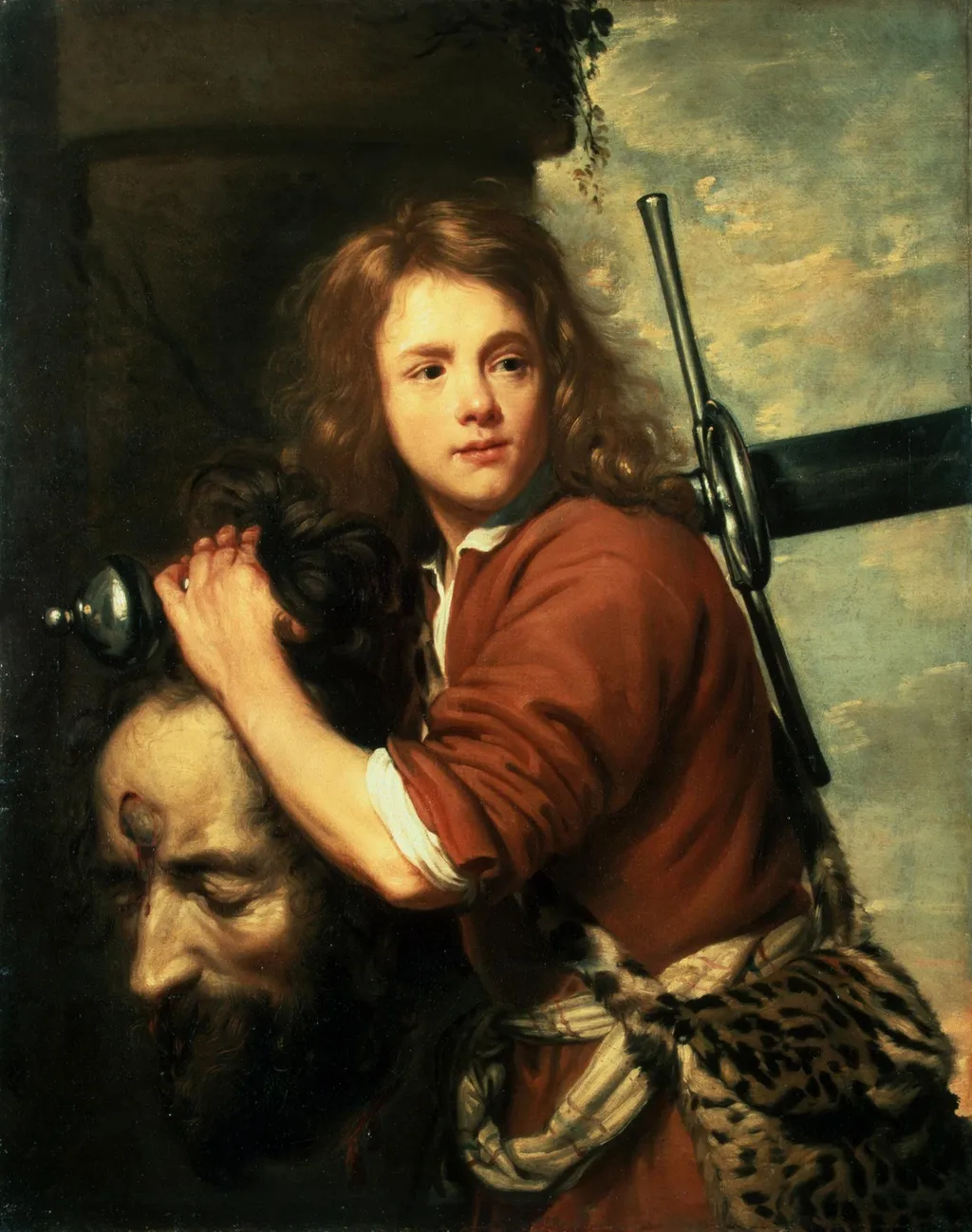 David Bearing the Head of Goliath, by Jacob van Oost, oil, 1643