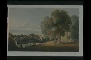 Exeter seen from Alphinton Fields, 1796, by William Fleetwood Varley, 1796