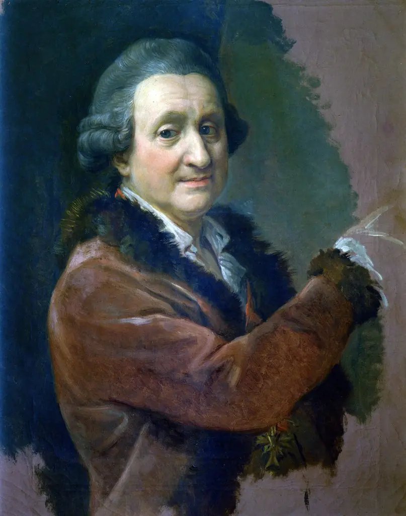 Self-portrait, by Pompeo Batoni, oil, 1770