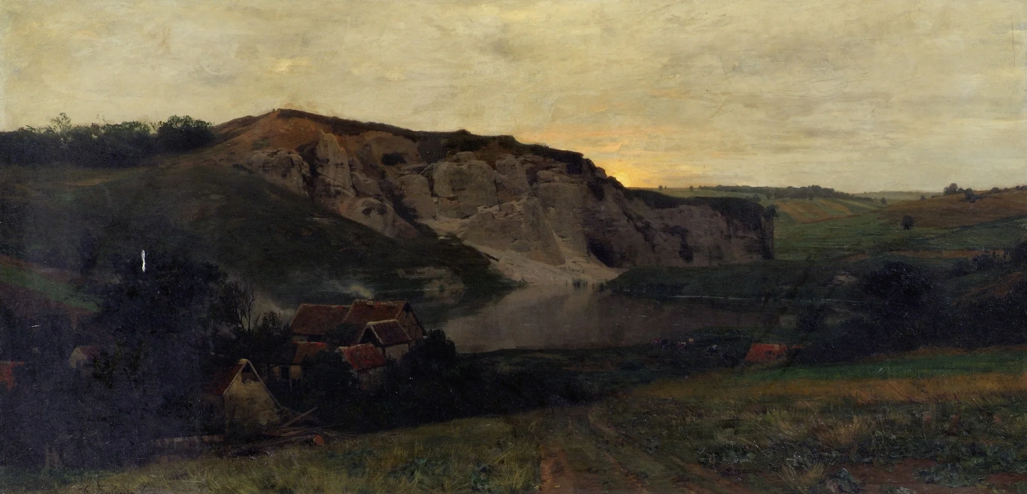 Felslandschaft mit Weiher, detail