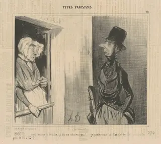 2.000 fr...sans écurie...ça ne me convient pas!, by Honoré Daumier, ink, 1840