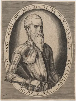 Eric XIV, King of Sweden, by Frans Huys, ink, 1561