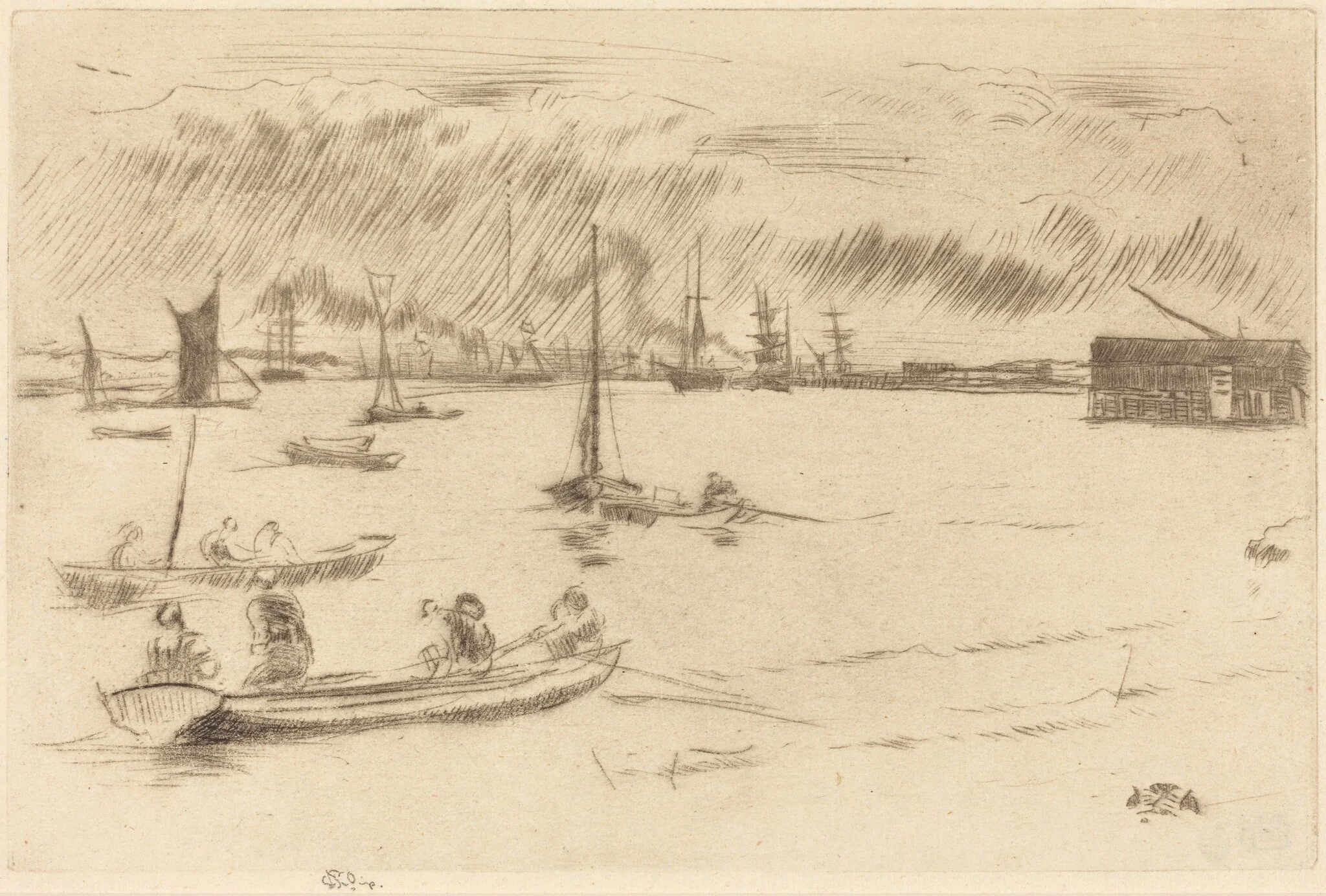 The Thames Towards Erith, detail