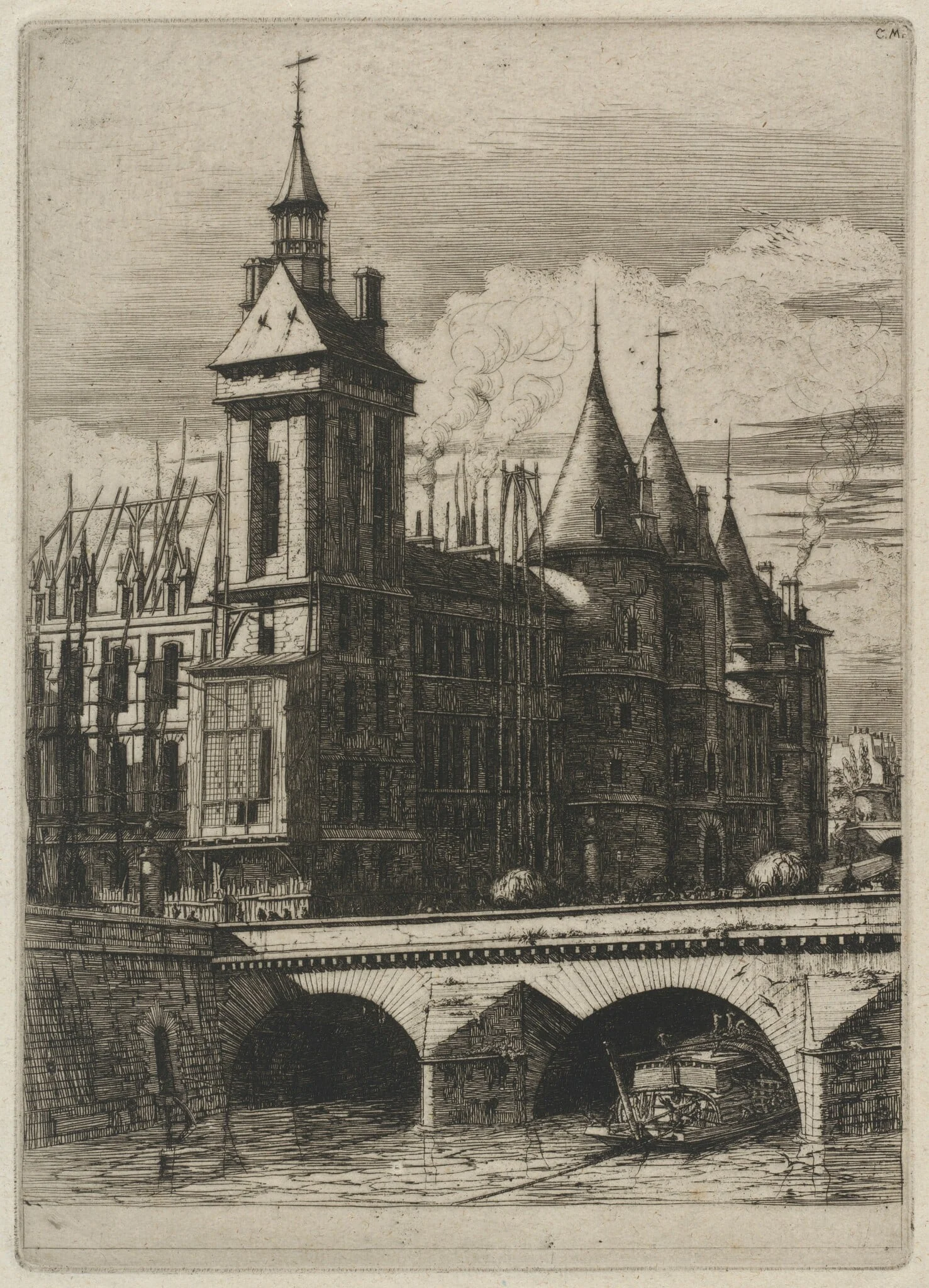 La Tour de l'Horloge, Paris (The Clock Tower, Paris), detail