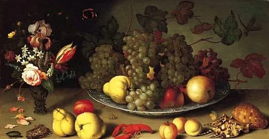 Still Life with Fruits and Flowers, detail
