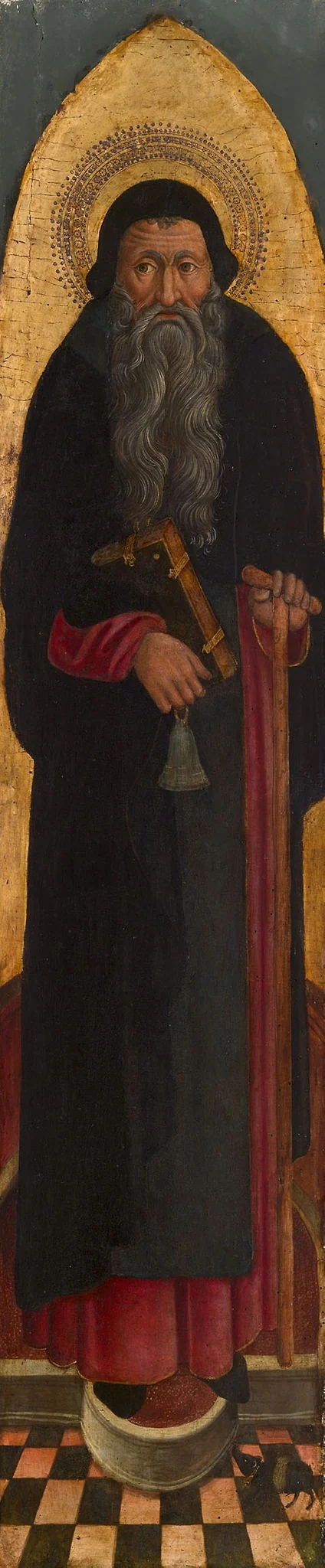 Saint Anthony Abbot from an Augustinian altarpiece, detail