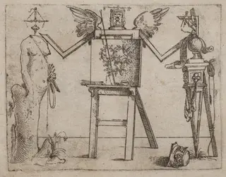 From "Bizzarie di varie Figure", by Giovanni Battista Bracelli, ink, 1624