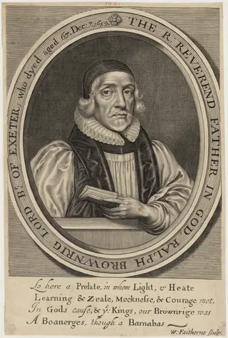 Ralph Brownrig, by William Faithorne, ink, 1661