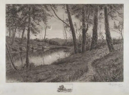The New Moon, by Benjamin Lander, ink, 1884