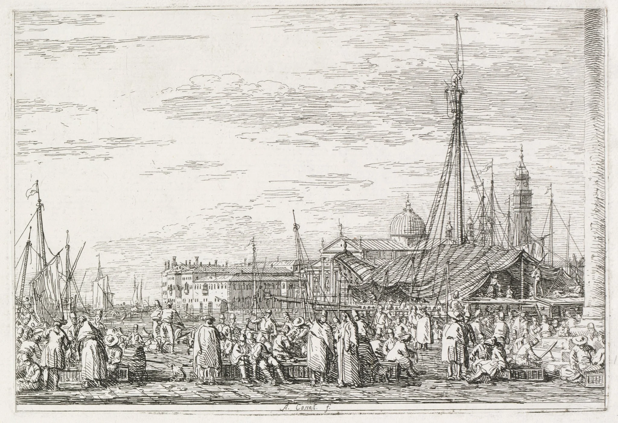 Views: The Market on the Molo, detail