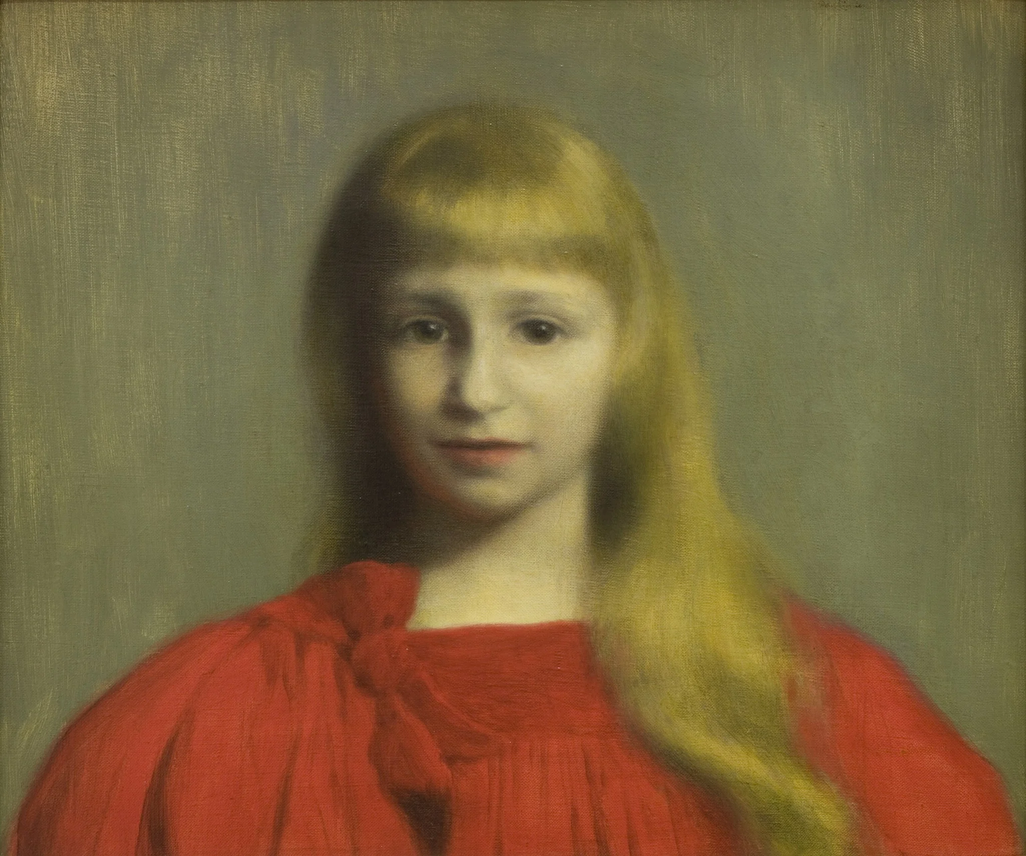 Little Girl in Red Dress, detail