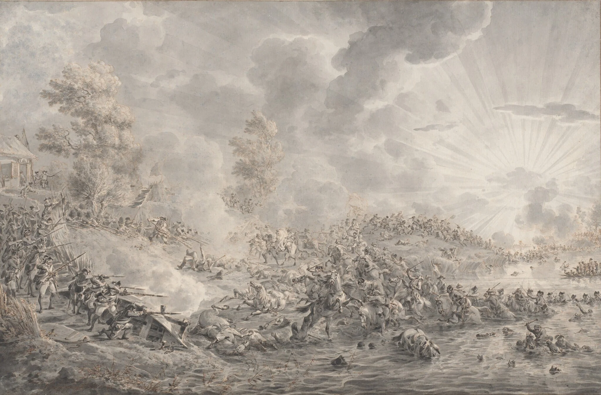 Battle by a River, detail