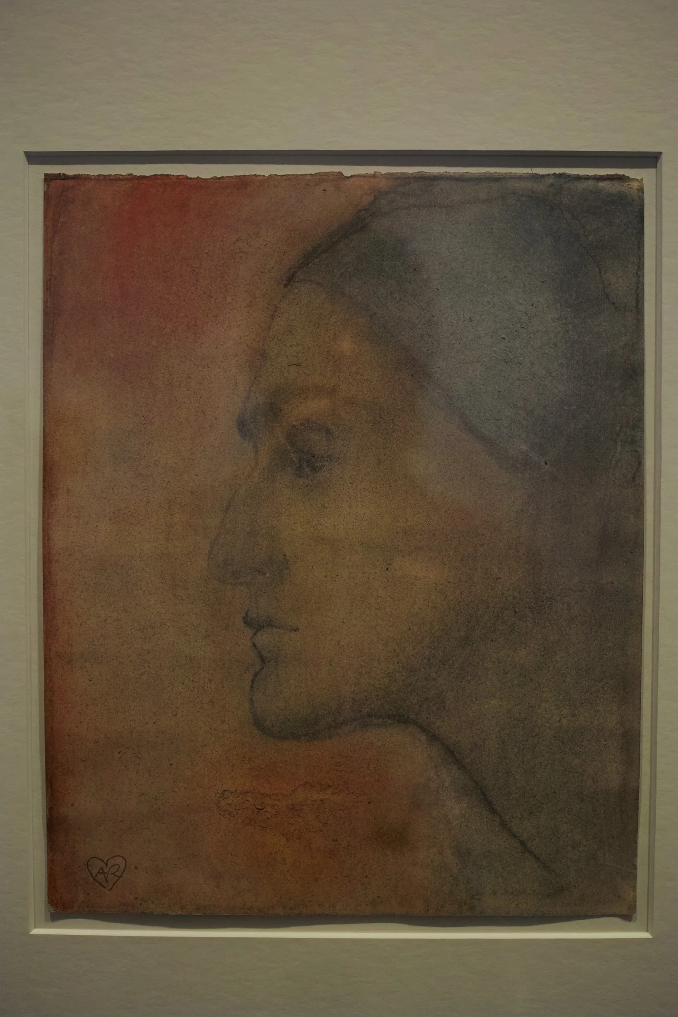 Selbstbildnis im Portrait nach links, detail