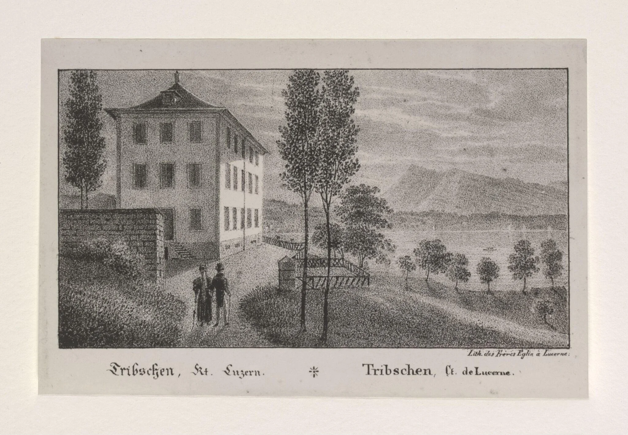 Lithograph des Freres a Lucerne, detail