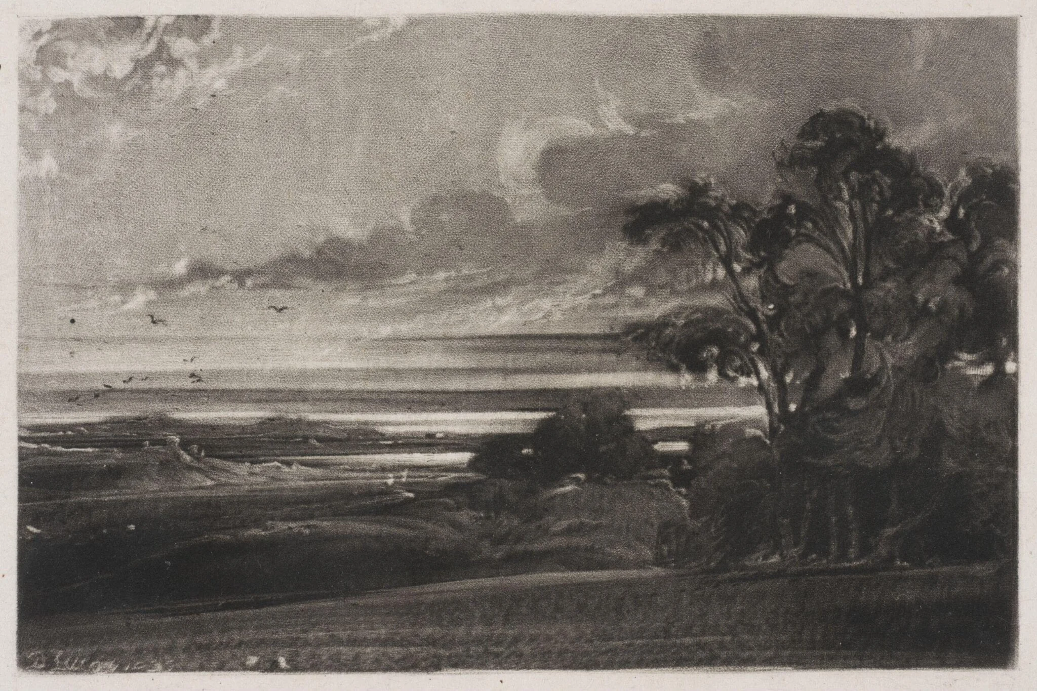 Unidentified landscape, detail