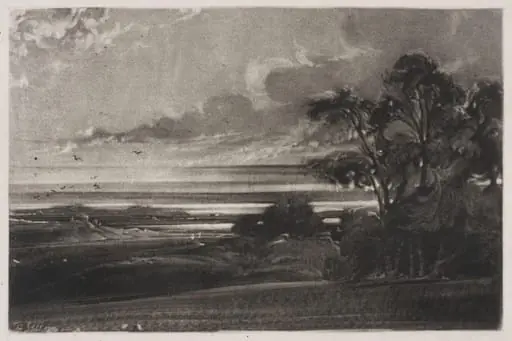 Unidentified landscape, by David Lucas, 1850