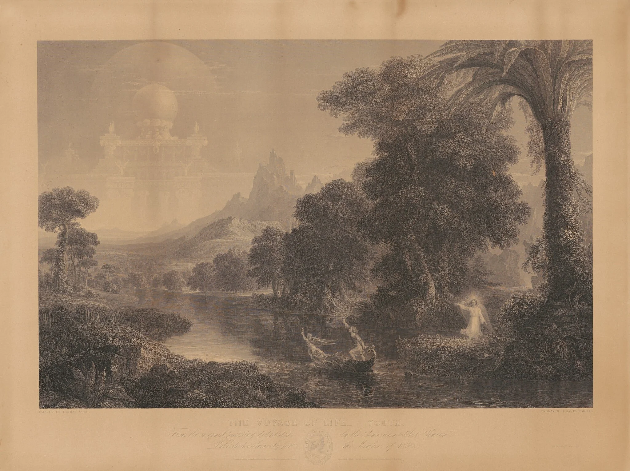 The Voyage of Life: Youth, detail