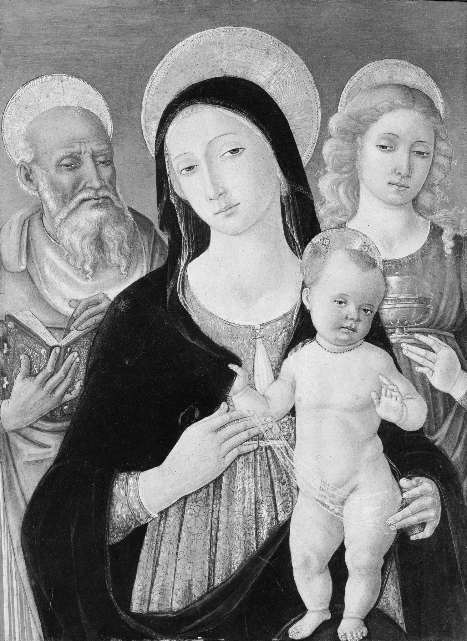 Madonna and Child with Saints Jerome and Mary Magdalen, detail