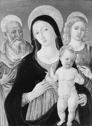 Madonna and Child with Saints Jerome and Mary Magdalen, by Matteo di Giovanni, unspecified