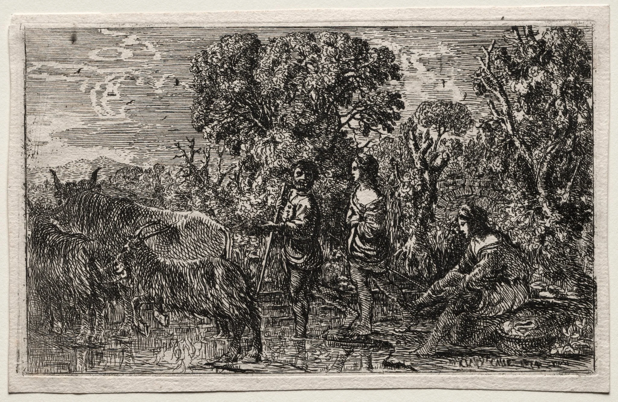 Le Passage du gué, detail