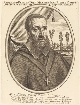 Jean Pierre Camus, by Balthasar Moncornet, ink, 1634